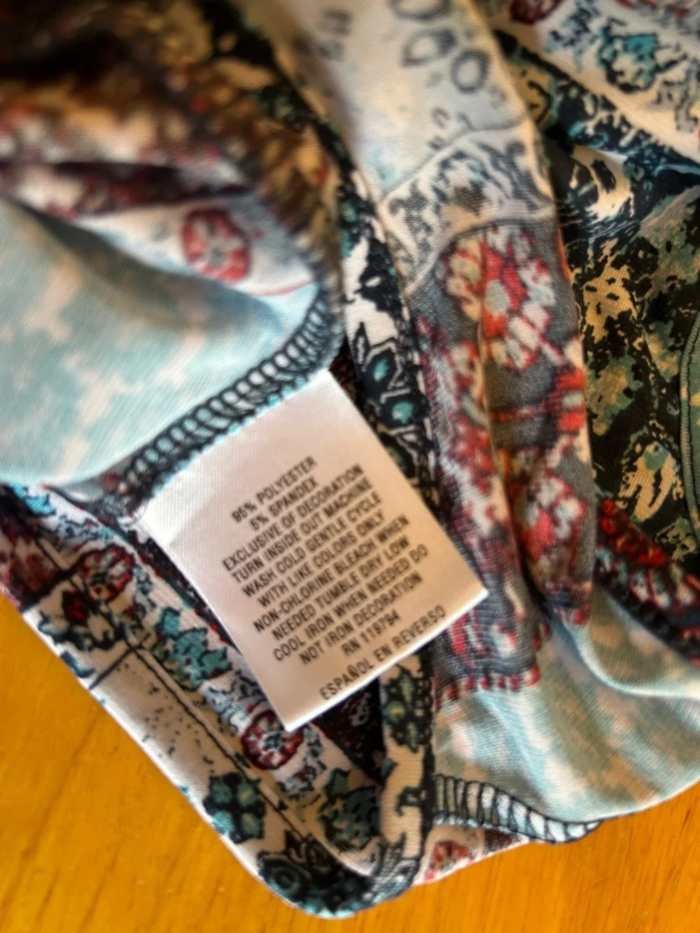 Style & Co. Blue, Navy & Red Patterned Maxi Dress - Picture 14 of 15